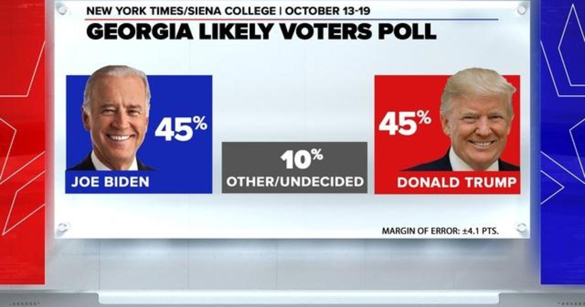 Poll: Biden and Trump tied in Georgia as Democrats try to flip Senate ...