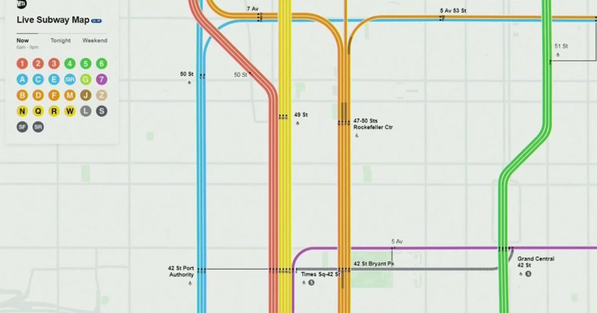 MTA Launches New Digital Real-Time Train Map - CBS New York