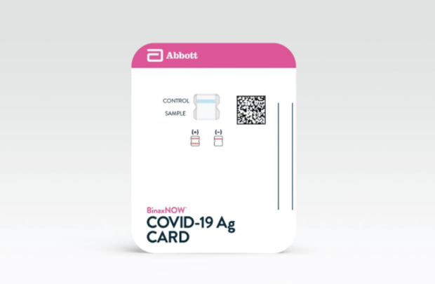 Abbott BinaxNOW COVID-19 point-of-care antigen tests 