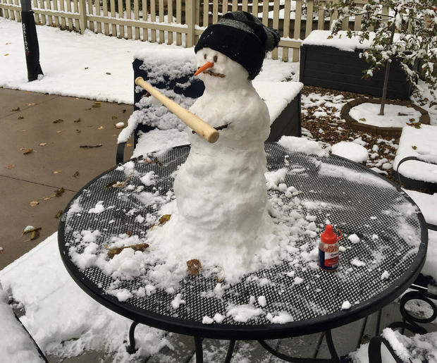 Snowman baseball bat 