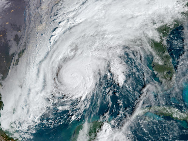 Hurricane Zeta churns in the Gulf of Mexico in a satellite image captured at 9:51 a.m. ET on October 28, 2020. 