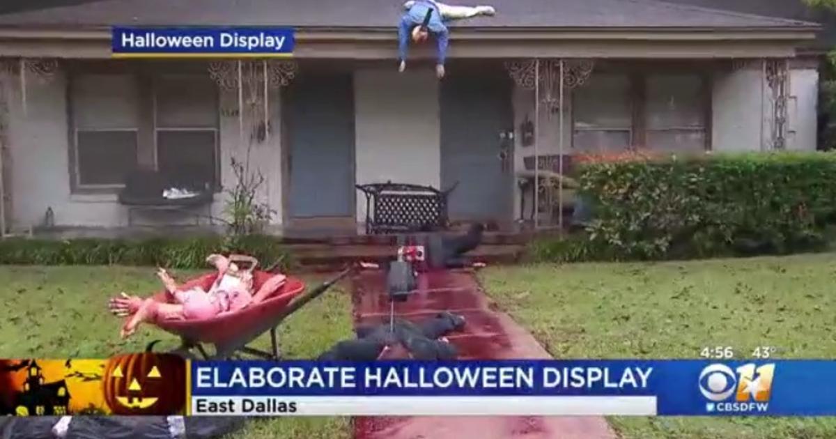 Police Called On Bloody East Dallas Halloween Decorations - CBS Texas