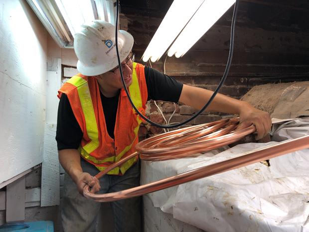Denver Water - Lead Reduction Program new copper pipe inside basement 