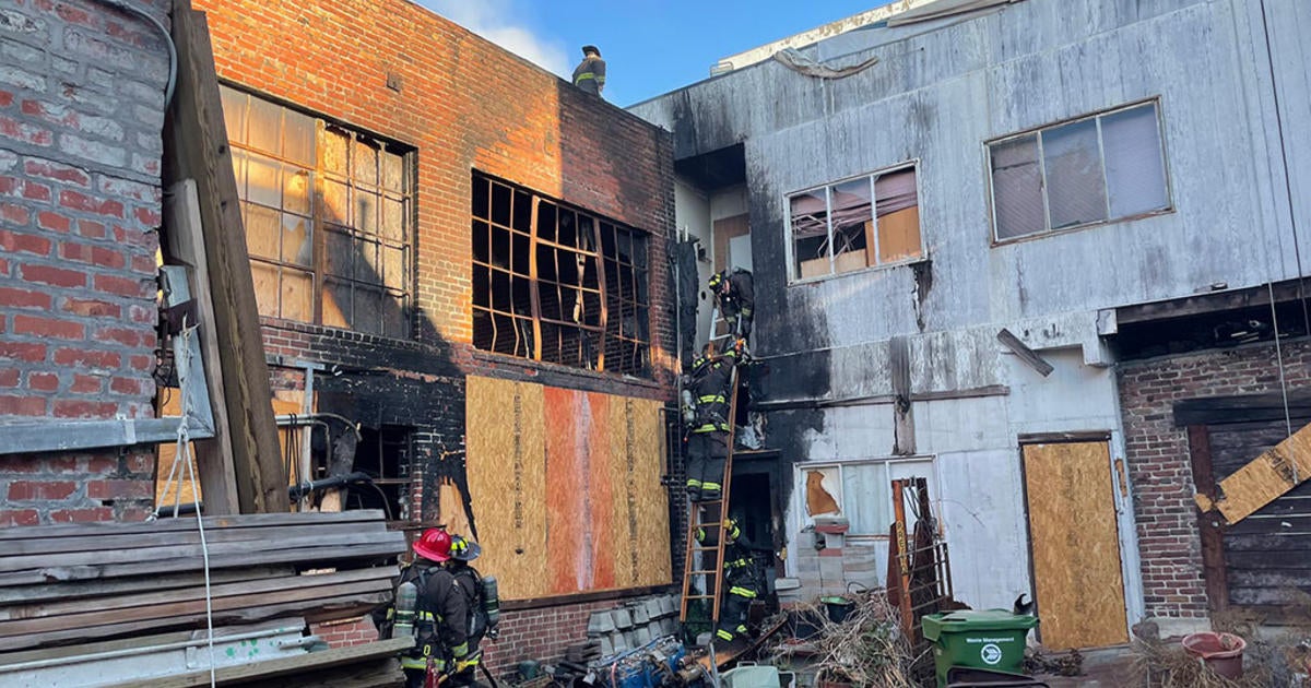 Vacant, Red-Tagged Building Burns Near Kaiser Oakland - CBS San Francisco