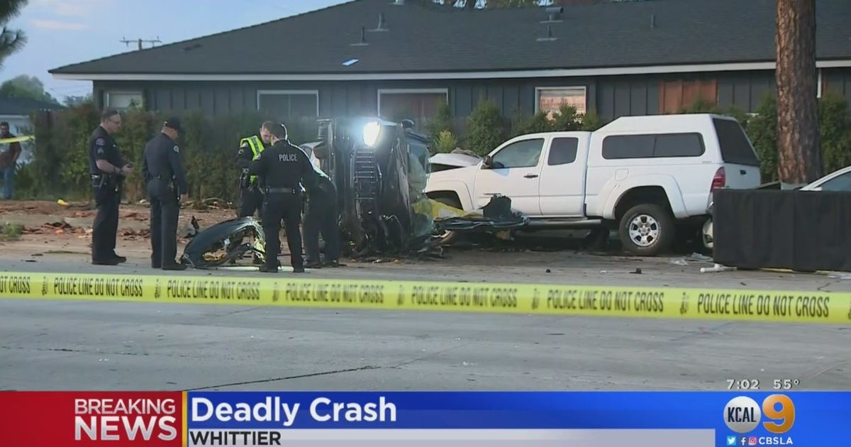 2 Killed, 2 Injured In SingleCar Crash In Whittier CBS Los Angeles