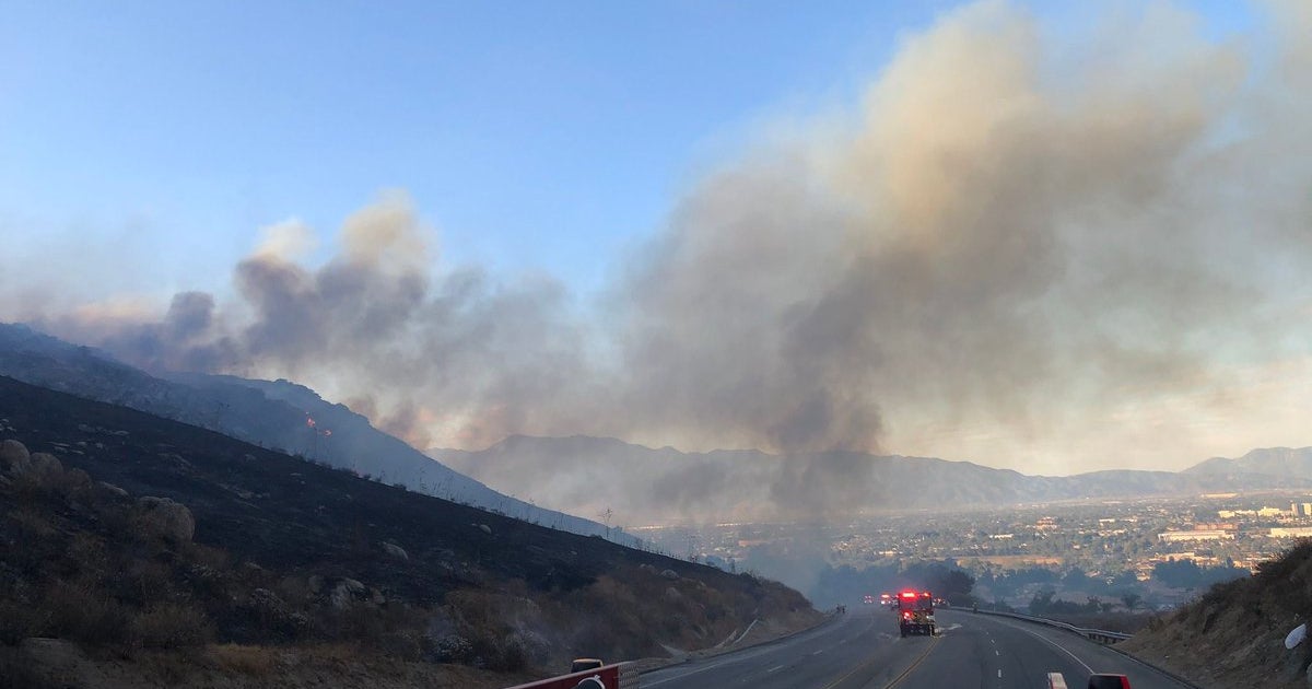 Firefighters Halt Spread Of Cypress Fire In Fontana Area CBS Los Angeles