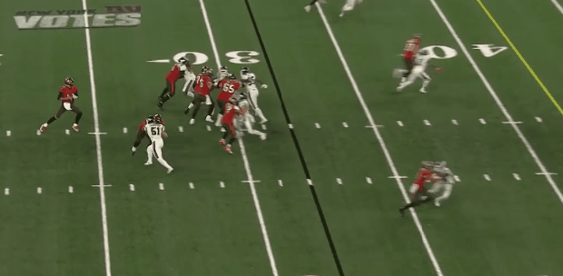 Brady incomplete to Miller again 