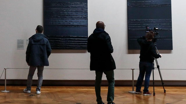 TOPSHOT-FRANCE-PAINTING-EXHIBITION-SOULAGES 