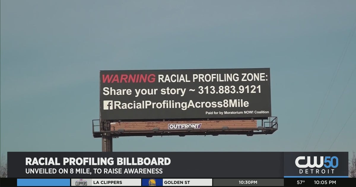 Racial Profiling Billboard Unveiled On 8 Mile To Raise Awareness - CBS ...
