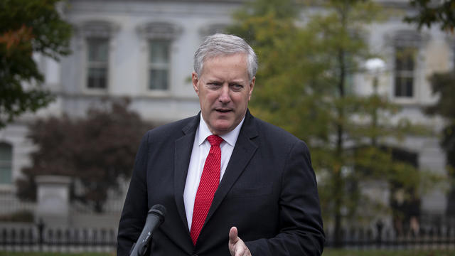 White House chief of staff Mark Meadows briefs media at the White House 