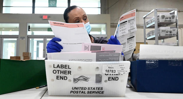 Ballots are processed at the Los Angeles County Registrar. 