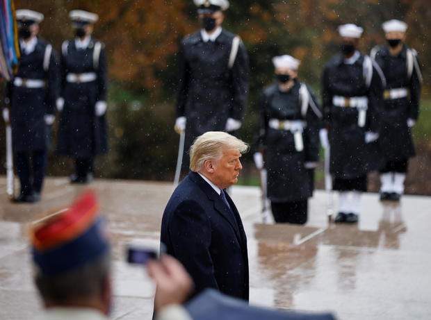 U.S. President Trump attends Veterans Day observance at Arlington National Cemetery in Arlington, Virginia 