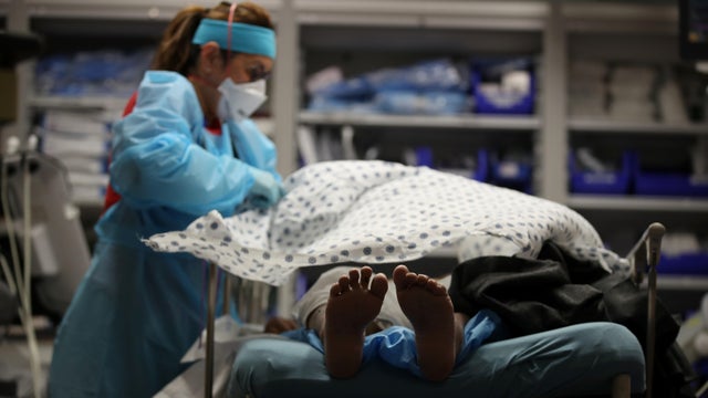 A Covid-19 Testing Site As California Sees Hospital Surge 