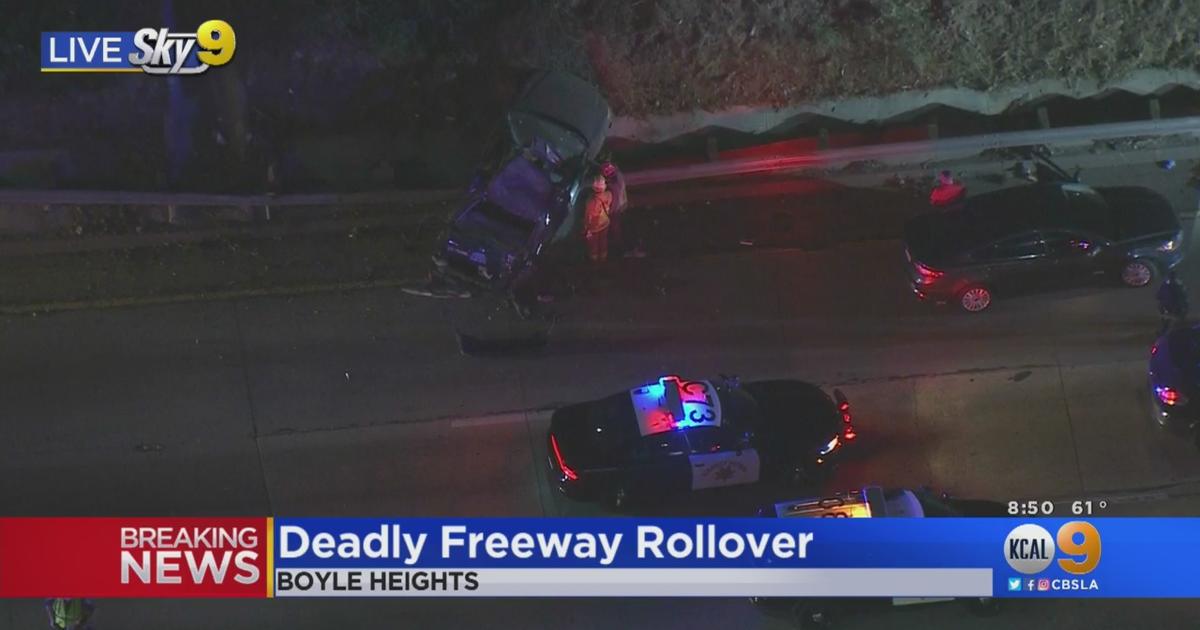 2 Dead In Rollover Crash On 60 Freeway In Boyle Heights - CBS Los Angeles