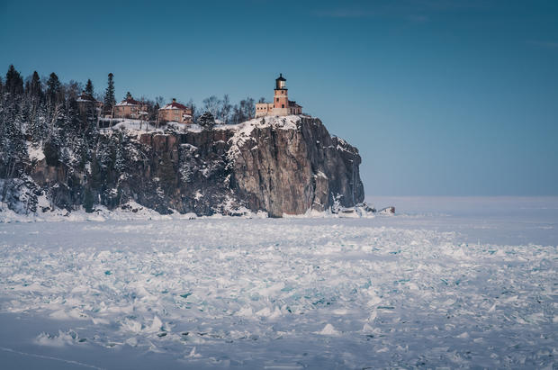 Split Rock Lighthouse Lake Superior Winter 