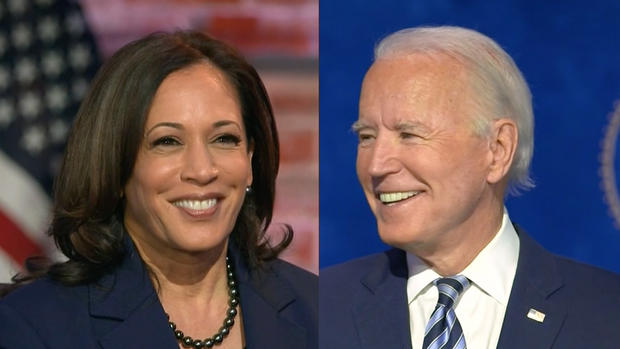 Vice-president-elect Kamala Harris (left) and President-elect Joe Biden 