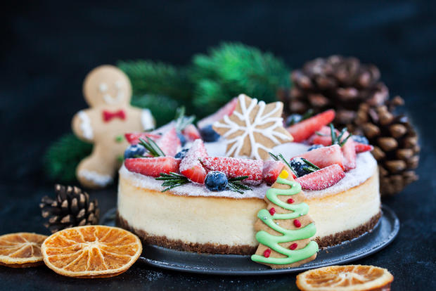 Delicious Christmas ginger cheesecake 