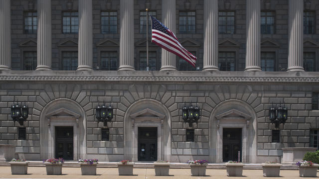 Entrance, Herbert C. Hoover Building, U.S. Department of Commerce, Washington, D.C. 