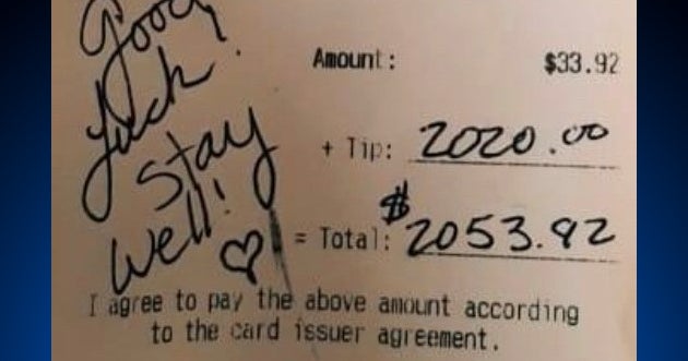 Server Gets 2,020 Tip At Evelyn's Restaurant In Annapolis Days Before