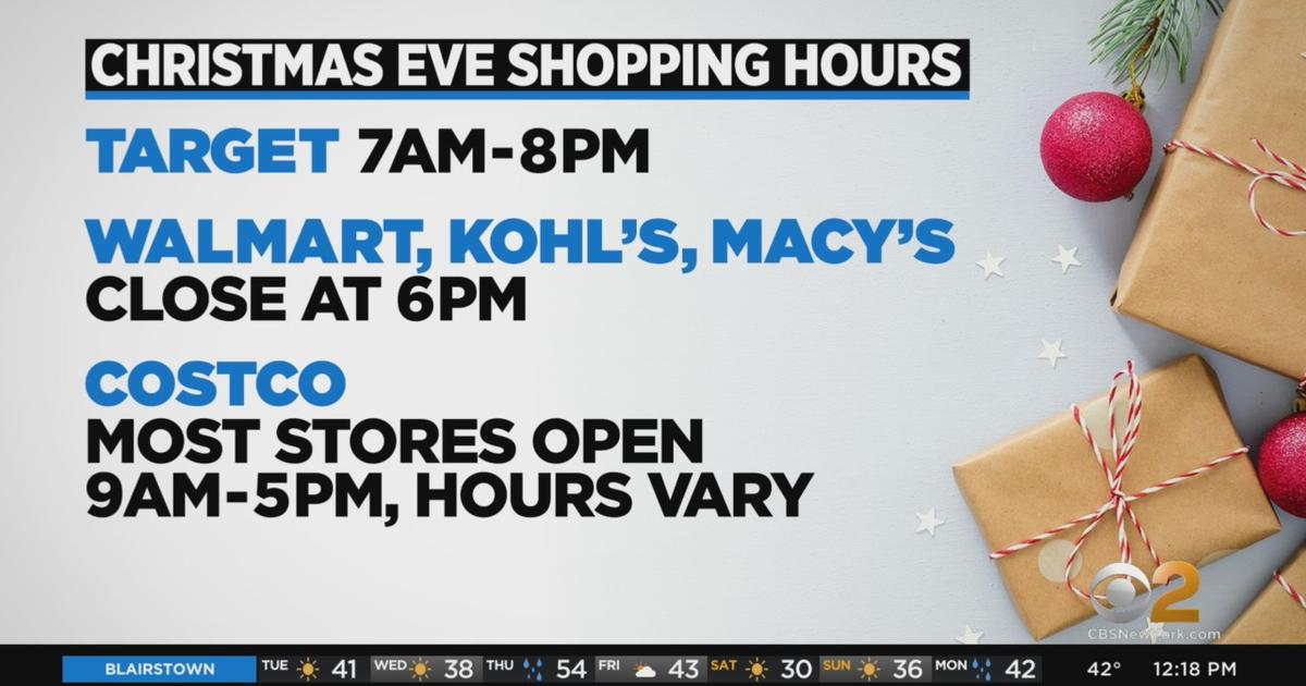 Major Retailers Reveal Christmas Eve Shopping Hours CBS New York