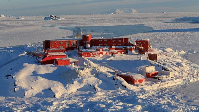 FILE PHOTO: General view of Chile's Bernardo O'Higgins army base at Antarctica 