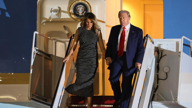 President Trump Arrives In West Palm Beach On Air Force One For Holiday Break 