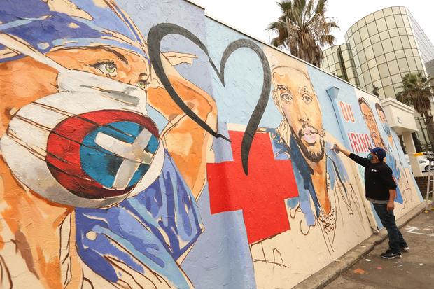 New mural honoring health care workers - during the Coronavirus pandemic 
