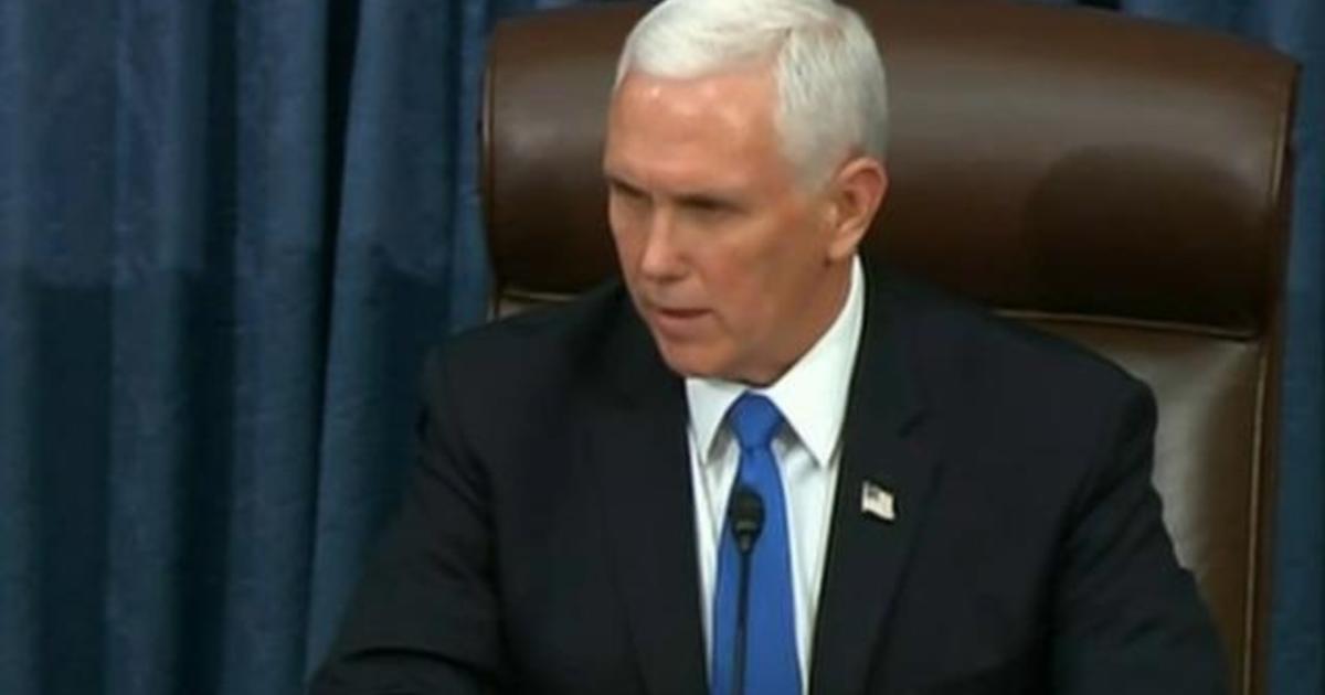 Pence To Protesters As Congress Reconvenes After Day Of Chaos ...