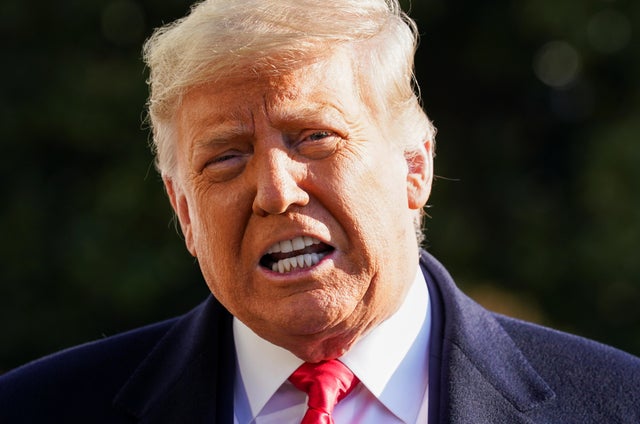 U.S. President Donald Trump departs the White House on travel to Texas, in Washington