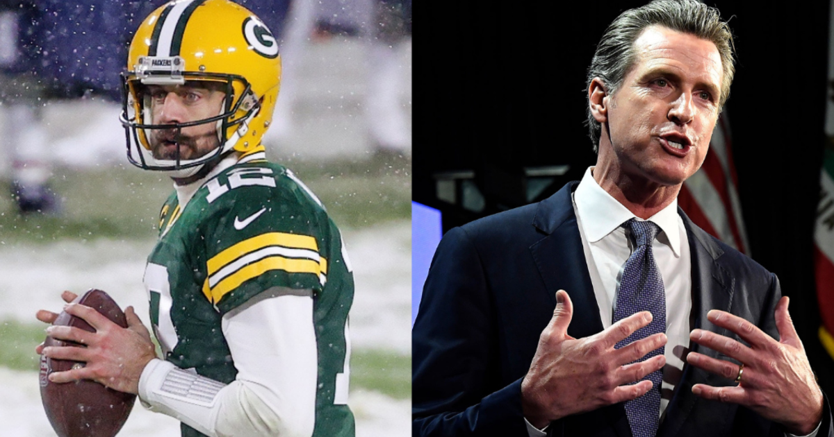 Aaron Rodgers takes a dig at governor Gavin Newsom for COVID-19