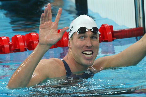 US swimmer Klete Keller smiles after win 