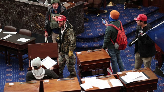 Protesters in Senate Chamber 