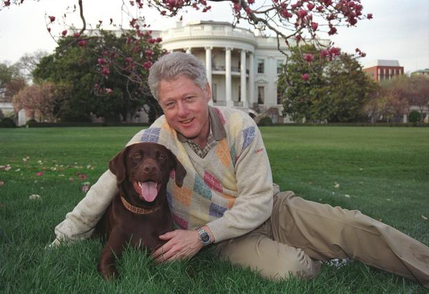 Clinton Posing With Buddy 