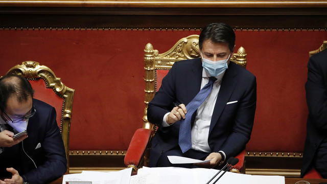 Government crisis. Communications from Giuseppe Conte to the Senate and vote of confidence 