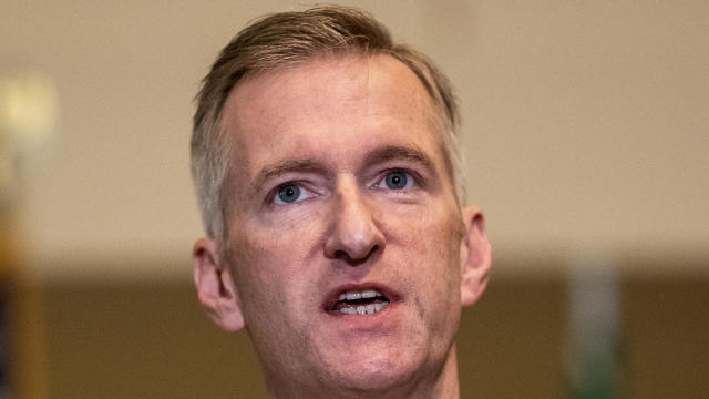 Portland Mayor Ted Wheeler speaks to the media at City Hall on August 30, 2020, in Portland, Oregon. 