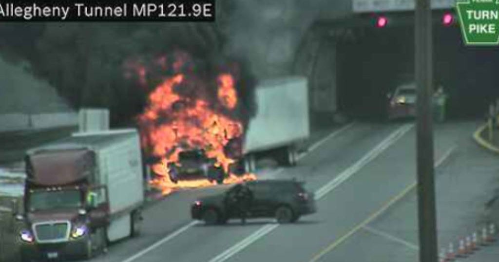 Tractor-Trailer Catches Fire Outside Allegheny Tunnel In Somerset Co ...