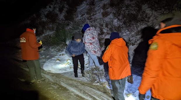 11 People Rescued After Cars Stranded In Ice In Angeles National Forest 