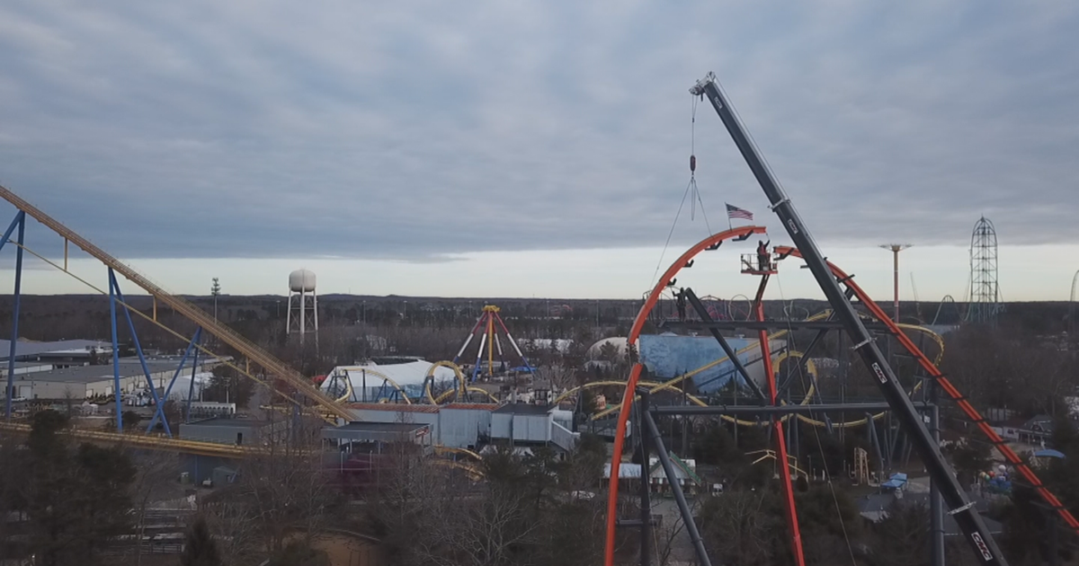 Six Flags Great Adventure Puts On Last Piece Of 130Foot Tall Jersey