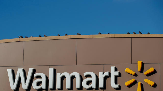 FILE PHOTO: Walmart's logo is seen outside one of the stores in Chicago 