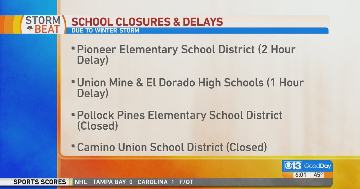 Some Schools Closed Or Delayed Due To Storm - CBS Sacramento