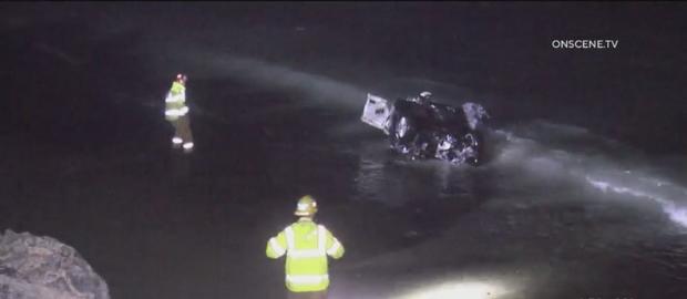 One Dead After Car Careens Off PCH, Lands In Ocean In Ventura County 