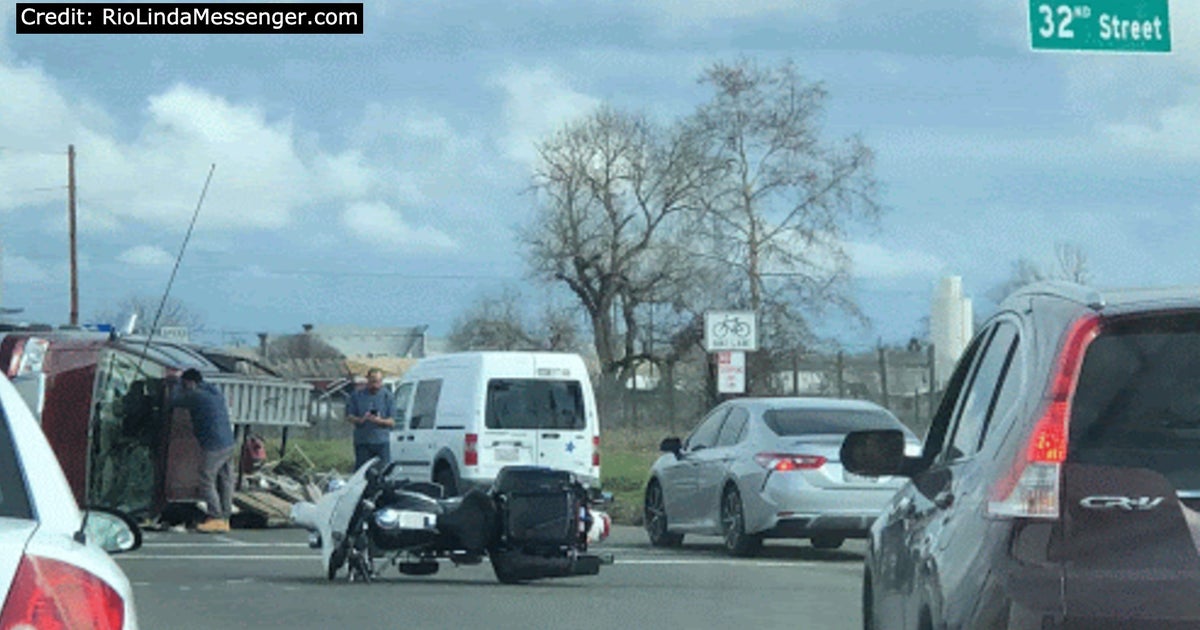 Suspect Detained After Pursuit, Crash In North Highlands - CBS Sacramento