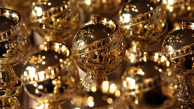 Golden Globe statuettes are seen on display during an unveiling by the Hollywood Foreign Press Association at the Beverly Hilton Hotel on January 6, 2009, in Beverly Hills, California. 