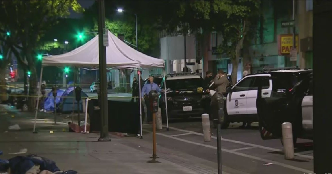 Man Dead In Downtown LA Shooting, Gunman At Large - CBS Los Angeles