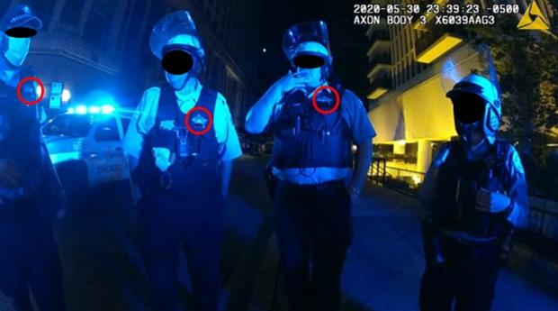 CPD Officers Obscured Badges 