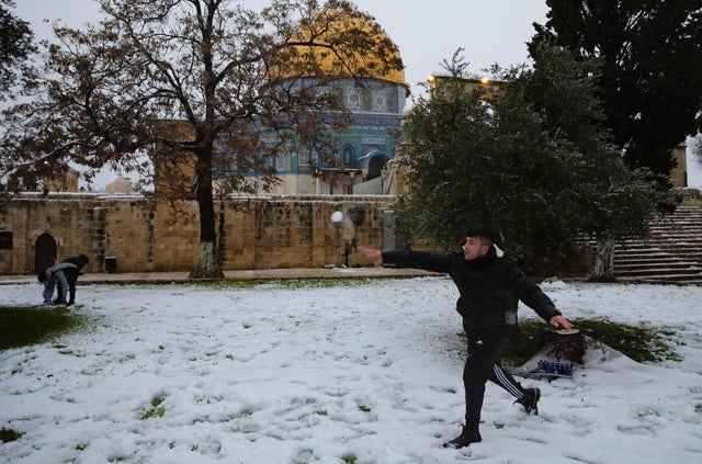 Snow in in Jerusalem 