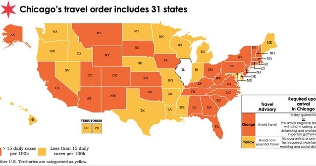 Chicago's Travel Order Now Allows The Fully Vaccinated To Be Exempt