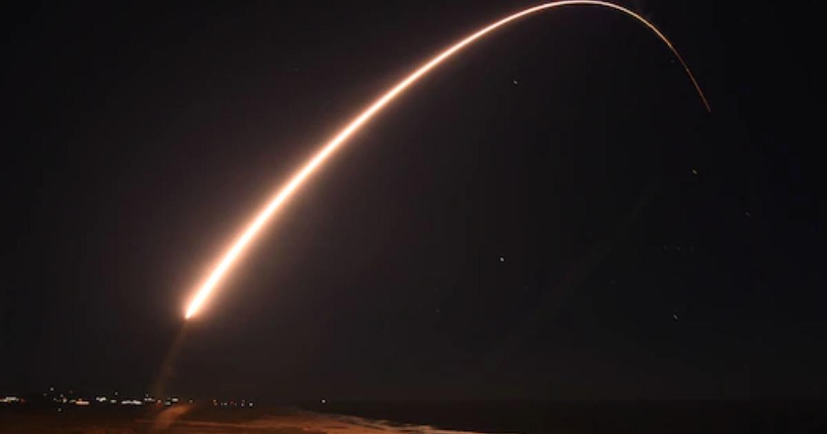 Vandenberg Unarmed ICBM Test Launch Lights Up Central Coast Skies - CBS