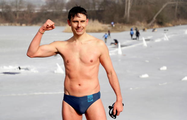 The new world record in under-ice swimming near Teplice 