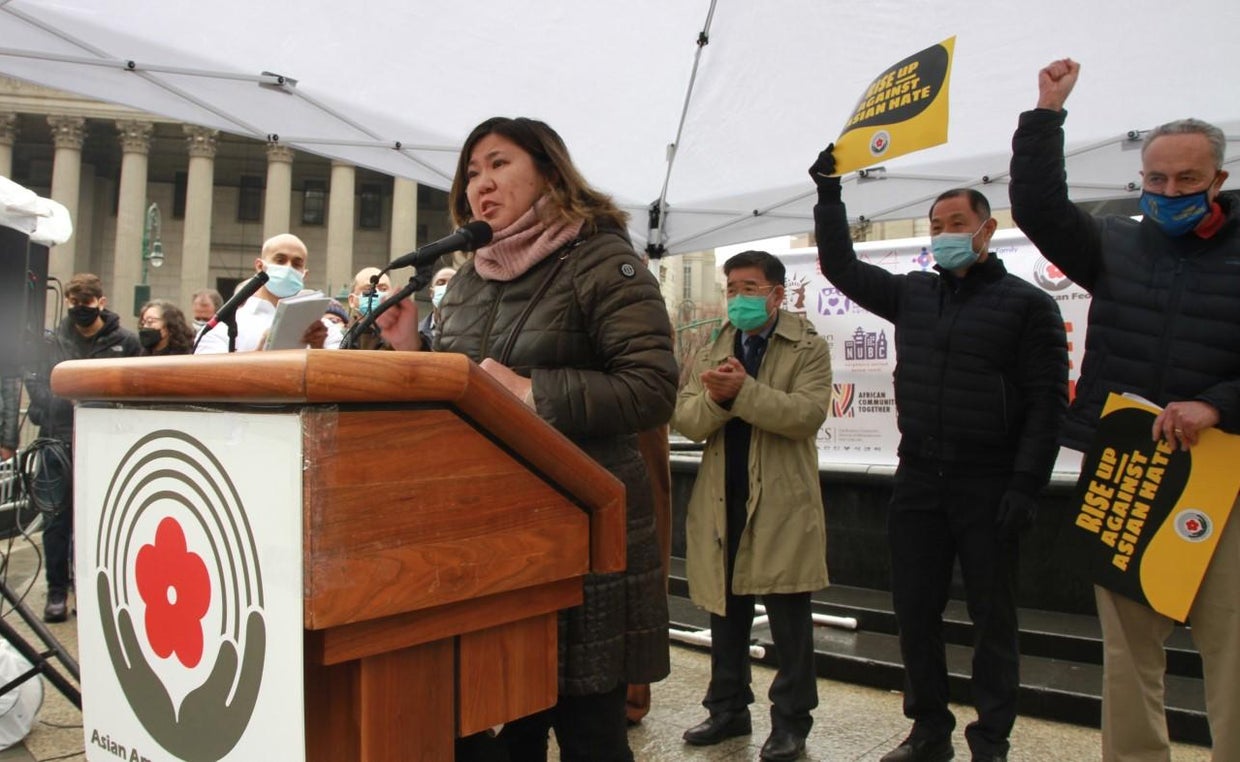 "We are American, too": Hundreds in New York rally against anti-Asian ...
